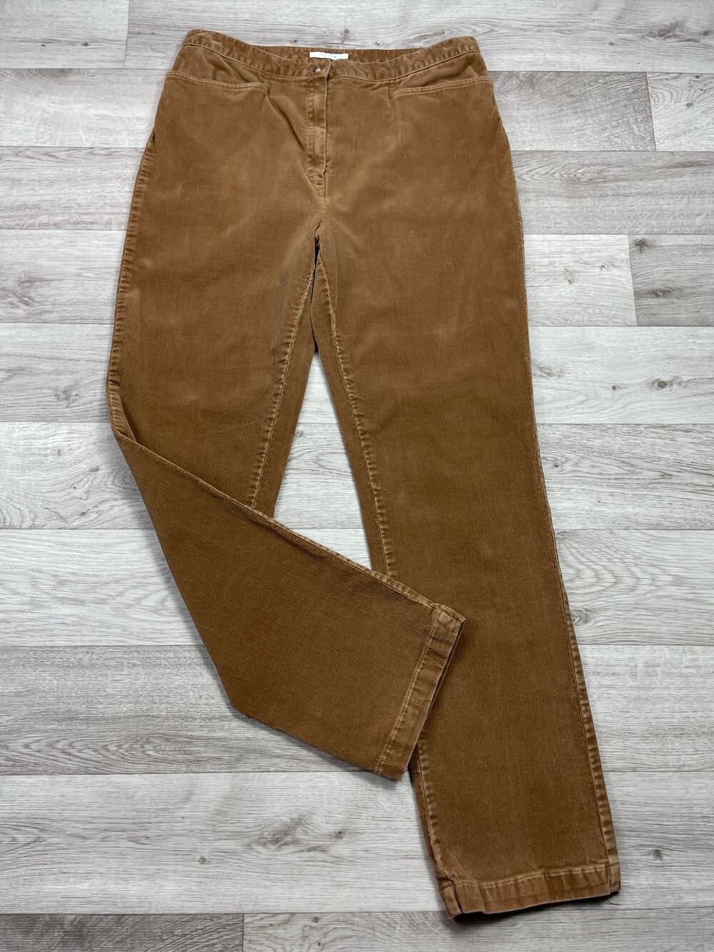 🔥Vintage 90s Jones Sport Corduroy Bareback Mom Straight Leg Brown Pants Size 12